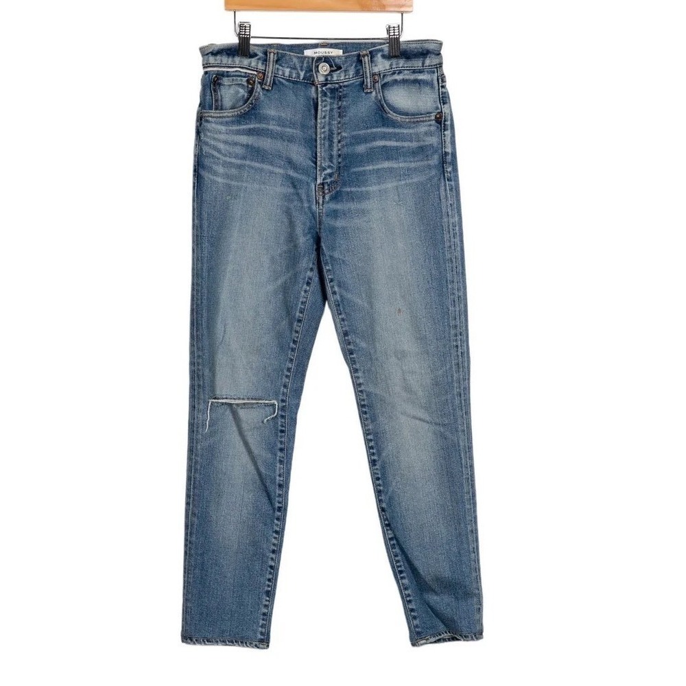 Moussy Vintage High‎ Rise Skinny Jeans Womens 27 Blue Excellent Distressed Japan - Picture 2 of 9